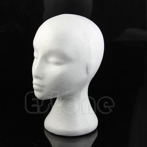 Styrofoam foam female mannequins display head stand model dummy wig hat glasses for sale
