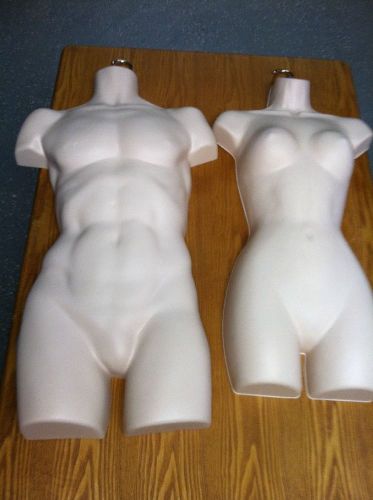 Mannequin Men &amp; Womens Torso Hard Plastic Hanging Form-Display Shirts &amp; Jeans