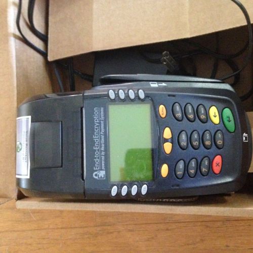 Heartland credit card terminal reader and 1 rolls of paper