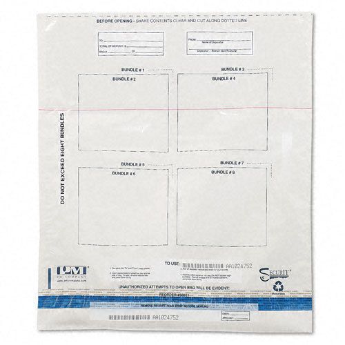 NEW! 250x PM Company 58031 Tamper Evident Plastic Currency Bundle Bags PMC58031