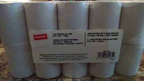 Staples Thermal POS Rolls 2 1/4 x 80    10pack