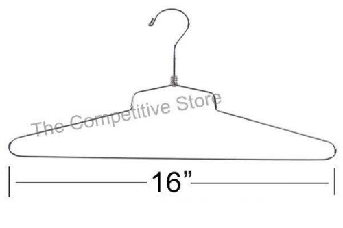 16&#034; Salesman Metal Clothing Hanger With Regular Hook &amp; Twist Joint - 50 Pieces