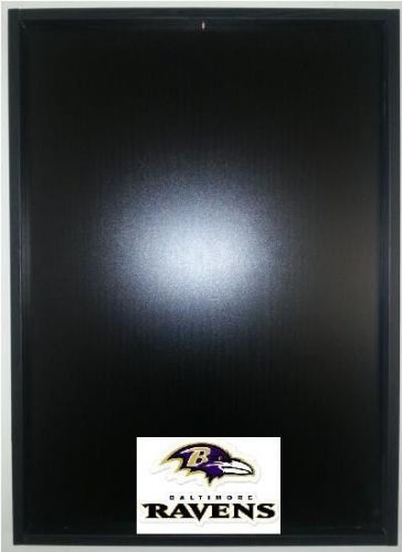 Jersey Display Case Black Color Football Baltimore Ravens Logo Decal Incld. NEW