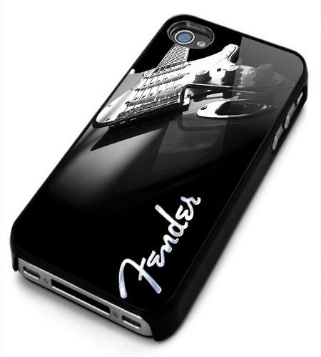 Fender Guita Logo For iPhone 4/4s/5/5s/5c/6 Black Hard Case