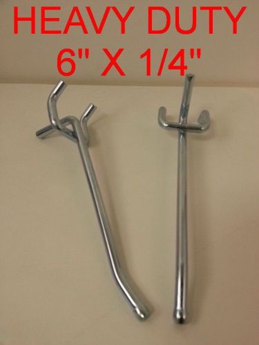 Lot 1000 pcs 6&#034; heavy duty peg board hooks shelf hanger kit  6&#034; x 1/4 for sale