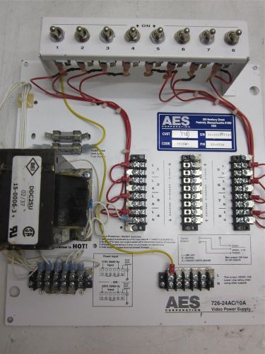 Aes security 726-24ac/10a ptz camera power supply w/8x switching outputs 83-0726 for sale