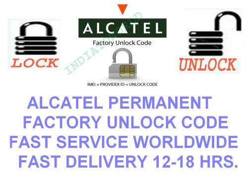Alcatel UNLOCK CODE  OT-800 OT-802 OT-802Y