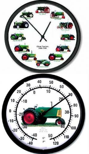New OLIVER Model 88 1948-1954 Wheel Dial Tractor Clock and Thermometer Set 10&#034;