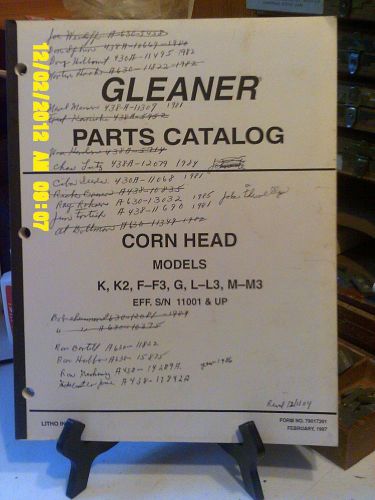 Gleaner Parts Catalog Grain Headers Series 3 EFF. Serial No. 35001