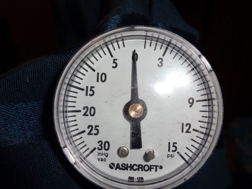 ASHCROFT PRESSURE GAUGE 20W1005 H 02B 15#&amp;VAC 2&#034; 1/4NPT BACK