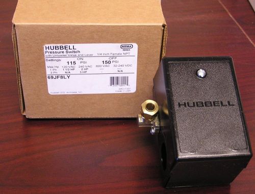 Furnas/hubbell 69jf8ly air compressor pressure switch 115-150psi old # 69mb8ly for sale