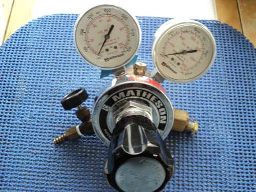 Matheson Gas Regulator 296 Model # 8 296 CGA 320 with shut off valve #2