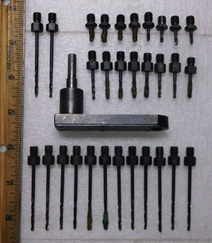 1  pancake pork chop offset drill attachment with 30 - 3/32&#034; # 40 drill bits for sale