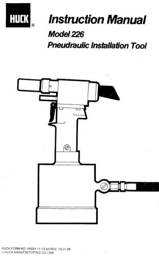 Huck 226 Riveter Manual