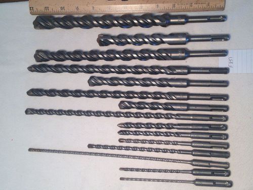 15 BOSCH ANSI SDS PLUS CARBIDE TIPPED  DRILL BITS 5/32&#034; TO 7/8&#034; S4L GERMAN F851