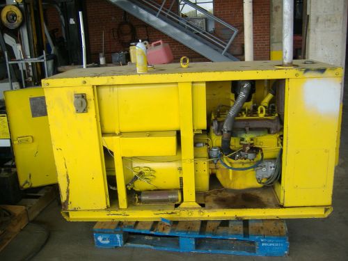Generator 15000 watts 120/208 single ph/3ph 4 cyl gas skid mounted for sale