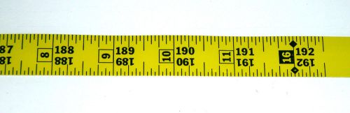 Metal adhesive backed ruler – 3/4 inch wide x 16 feet long – dual directional for sale