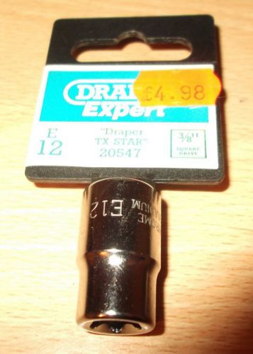 Draper expert e12 3/8&#034; square drive tx-star socket 20547 for sale