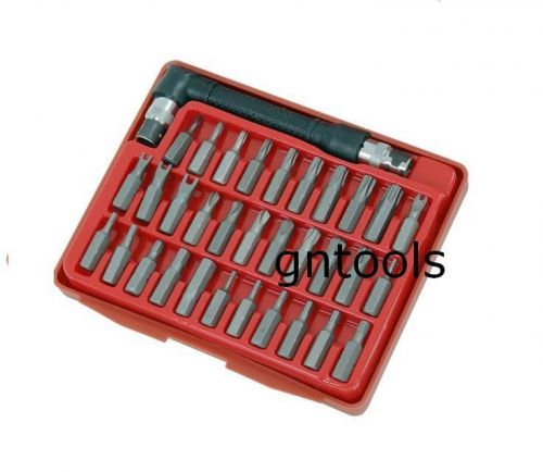 33pc security screwdriver bit set 25mm with driver handle tri-wing, torq &amp; hex for sale