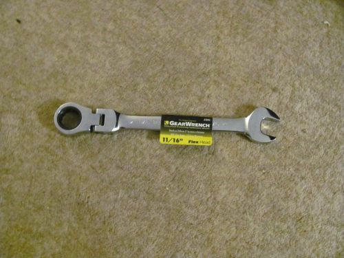 Gearwrench 11/16 in. full polish flex ratcheting combination wrench for sale