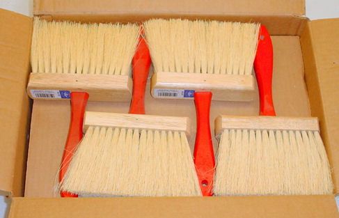 Magnolia brush 561 6-1/2&#034; 5 rows white tampico water paint brushes case 12 new for sale
