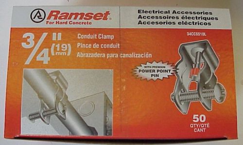 Ramset 3/4&#034; Conduit Clamps for Hard Concrete #34CCSS10L *NEW IN BOX*  GREAT DEAL