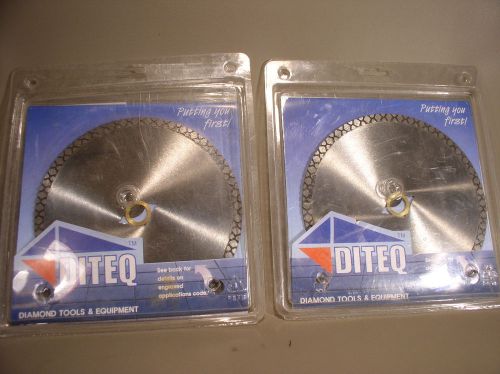 pair of Diteq 7&#034; diamond saw blades part # D56105