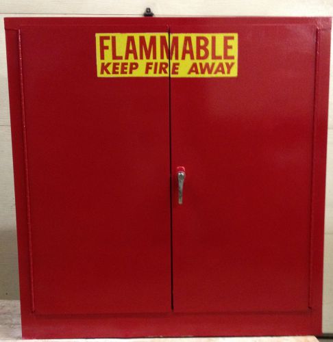Flammable cabinet , 30 gal., red color for sale