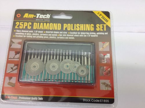 25PC Micro Diamond Burrs &amp; Mini Cutting Discs Fit Dremel Engraver &amp; Etching 1855