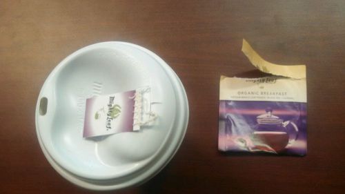 Mighty Leaf Tea--- Tea Top to go lid. 1000 count box. lids