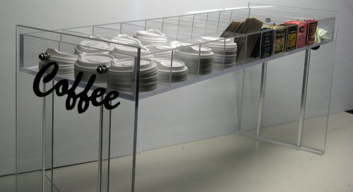Coffee counter condiment rack equipment cup lid display tea 11 dispenser caddy