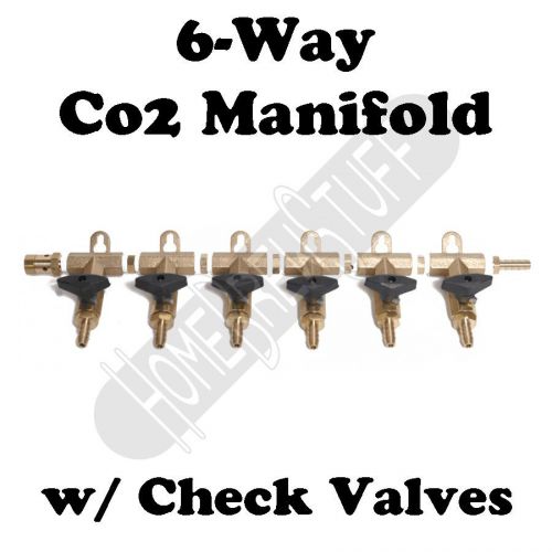 6 Way Co2 Air Gas Distribution Manifold Splitter Draft Beer Kegerator 5//16 Barb