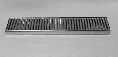 19&#034; x 4&#034; Stainless Beer Tap Coffee Faucet DRIP TRAY PAN with grate no drain
