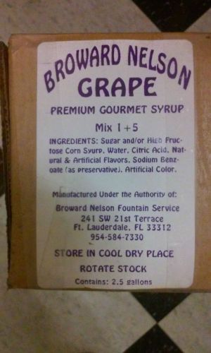 Grape soda bag-in-box syrup (2.5 gallon) for sale