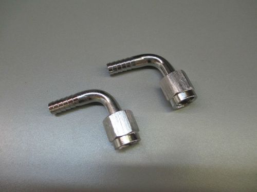 (2) 1/4&#034; barb x 1/4&#034; swivel elbow. stainless  fittings for sale