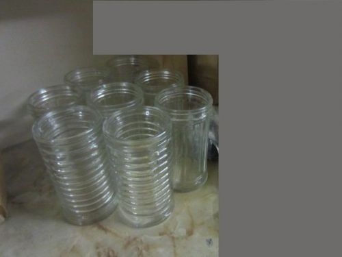Lot of 8 Glass Shakers Containers w lids - MUST SELL! SEND ANY ANY OFFER!