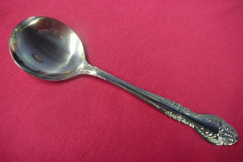 12  SOUP SPOONS LARGE ROUND BOWL EXTRA-HEAVY SS CAPCO HERITAGE