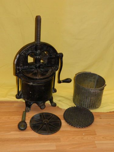 Antique Enterprise Manufacturing  #2092 Cast Iron Sausage/ Cider Press  R55