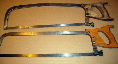 PAIR OF BONE, MEAT CUTTING SAWS, MARSWELLS &amp; E.C. ATKINS BRANDS, MADE IN USA