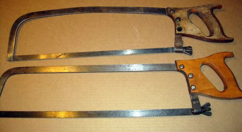 PAIR OF BONE, MEAT CUTTING SAWS, MARSWELLS &amp; E.C. ATKINS BRANDS, MADE IN USA
