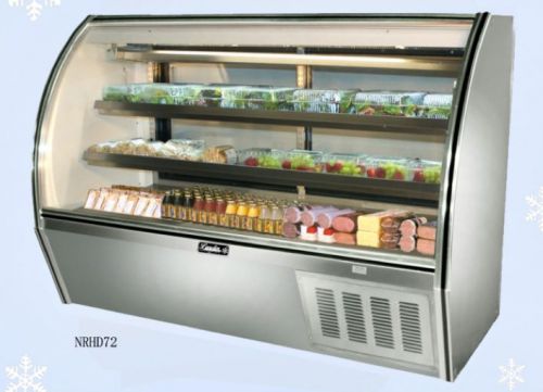 Brand new! leader nrhd72 - 72&#034; curved glass refrigerated high deli display case for sale