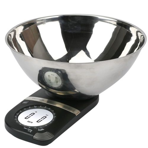 AWS Saffron-5K-SS 5000g Digital Kitchen Scale &amp; Weighing Bowl American Weigh