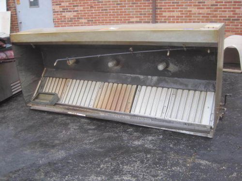 120&#034; commercial exhaust hood with fan &amp; ars 10 forced makeup air, 10 ft, class 1 for sale