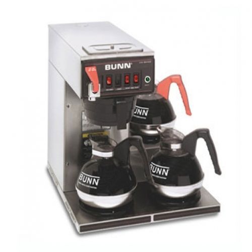 BUNN 12950.0252 12 Cup Automatic Coffee Brewer with 3 Lower Warmers and Hot Wate