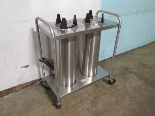 &#034;amf 53-00&#034; h.d. commercial s.s.heated 5 1/2 &#034; dual plate/bowl dispenser/cart/holder for sale