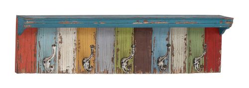 Harvey &amp; haley wall hook with elegant paneled design &amp; 5 metal hooks for sale