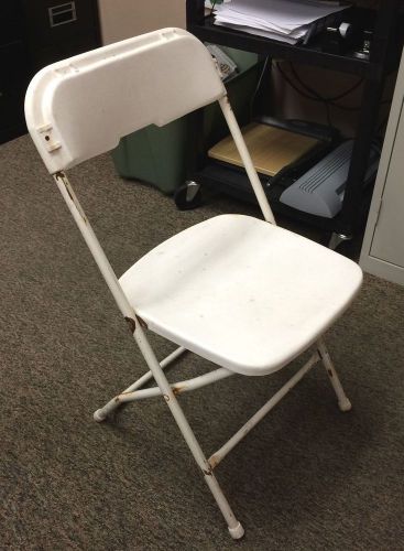 White samsonite wedding folding chair bulk prices!!! 150 available for sale
