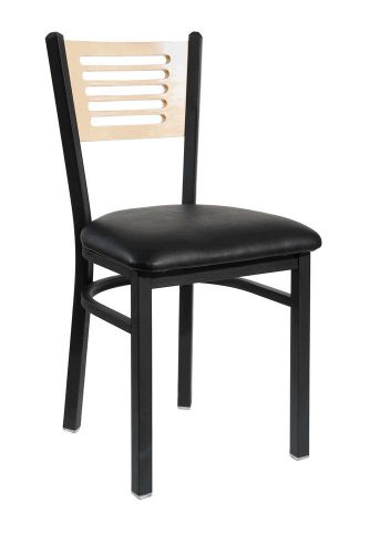 New Espy Commercial Metal Frame Restaurant Chair with Slotted Back