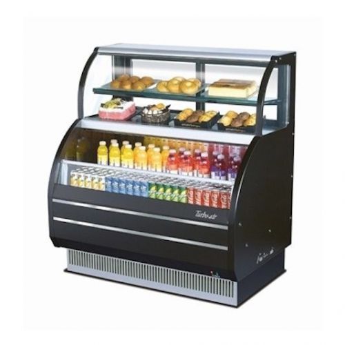 New turbo air 50&#034; black combination open display merchandiser w/ refrig top case for sale