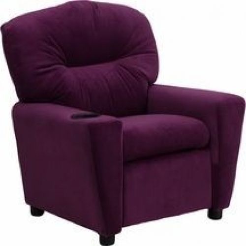 Flash Furniture BT-7950-KID-MIC-PUR-GG Contemporary Purple Microfiber Kids Recli